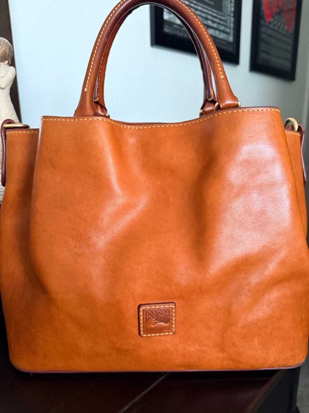 Dooney & Bourke Florentine Barlow Chestnut Satchel in Large
